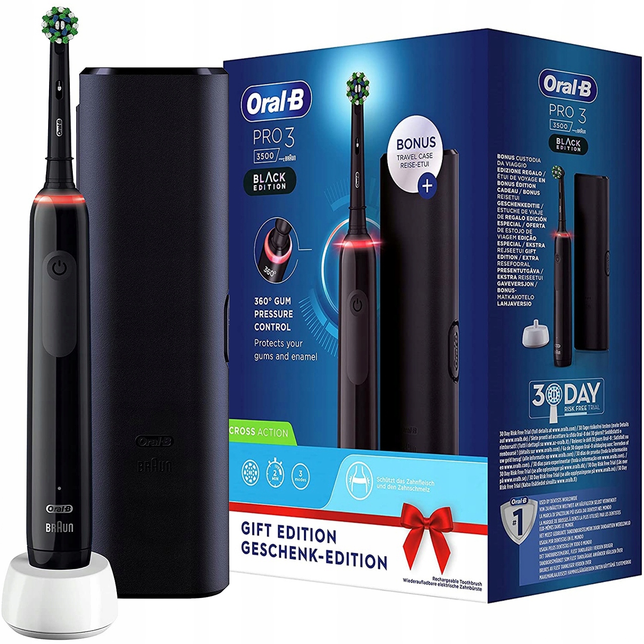ORAL-B PRO 3 3500 Elektrická zubná kefka, čierna